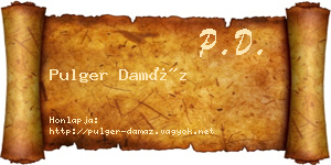 Pulger Damáz névjegykártya